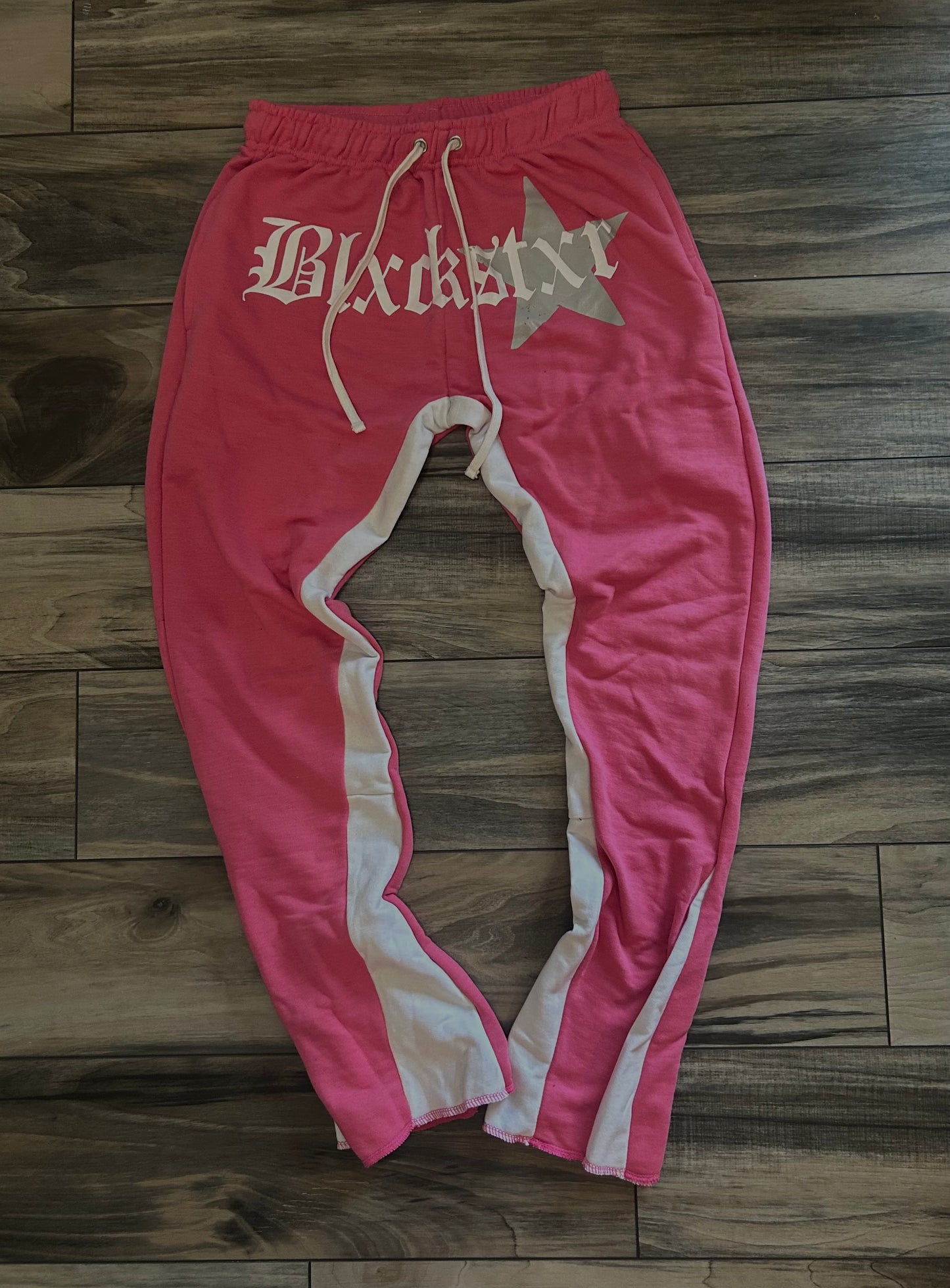 Blxckstxr "Flared Pink Star" Sweatpants
