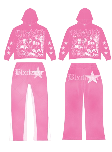 Blxckstxr "Sweatsuit" Pink Couple Sets