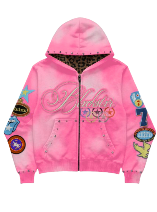 Blxckstxr "S4TUR4 P1NK" Zip Up