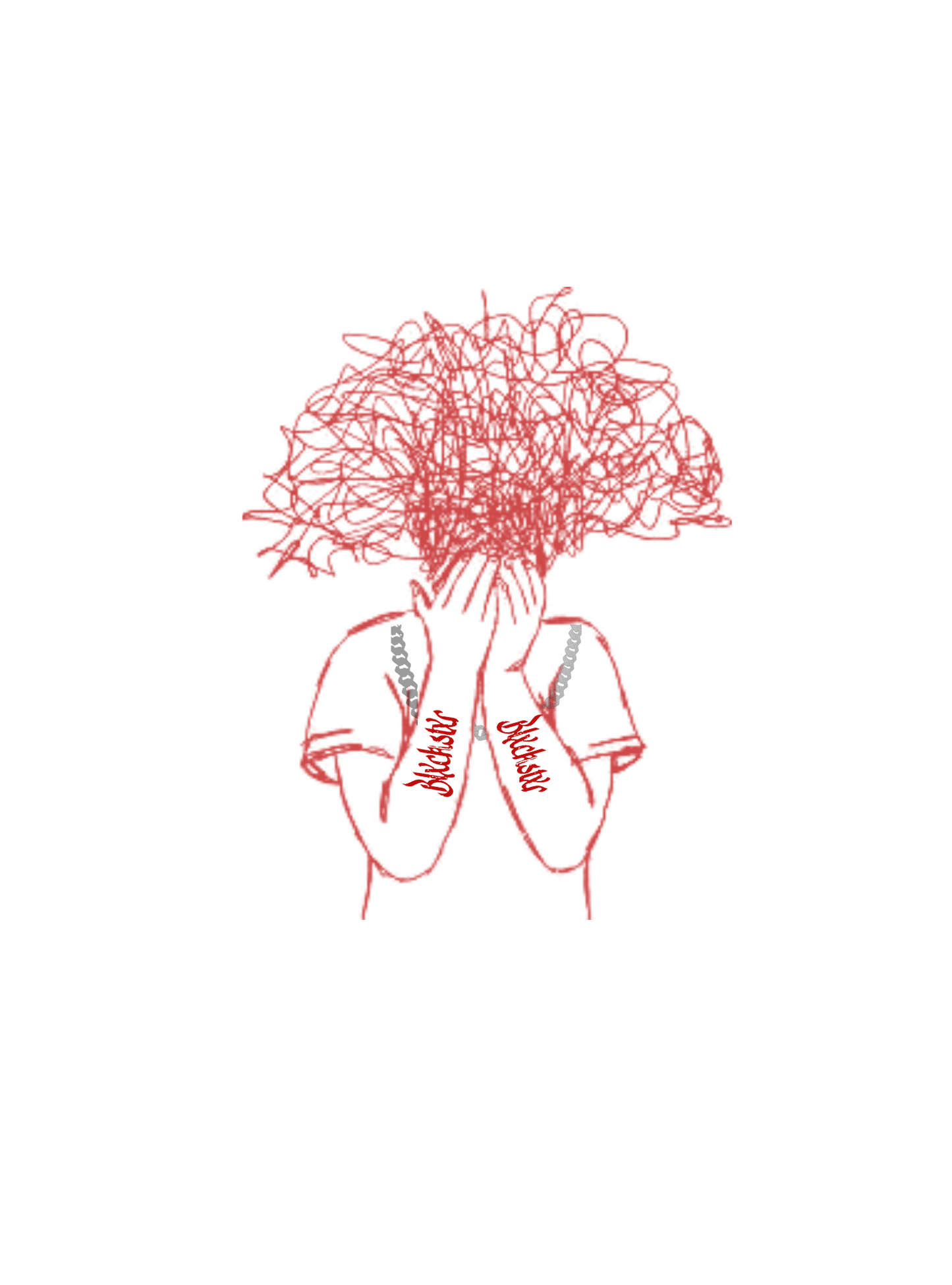 Blxckstxr "Spaced Out" White Red Tee