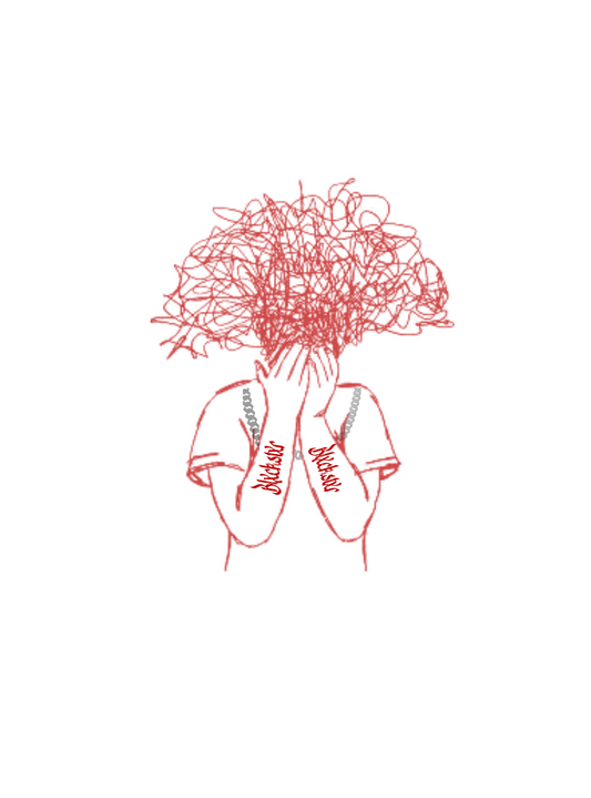 Blxckstxr "Spaced Out" White Red Tee