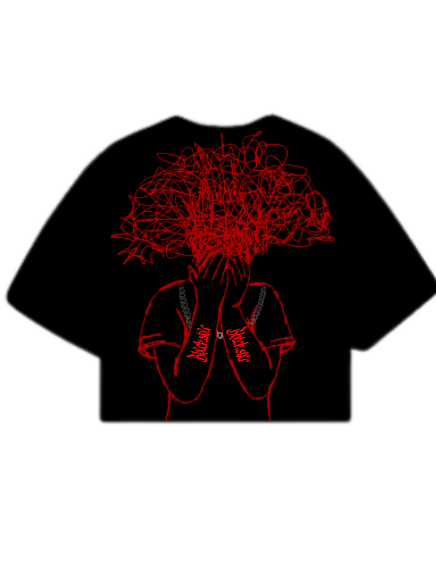 Blxckstxr "Spaced Out" Black Red Tee
