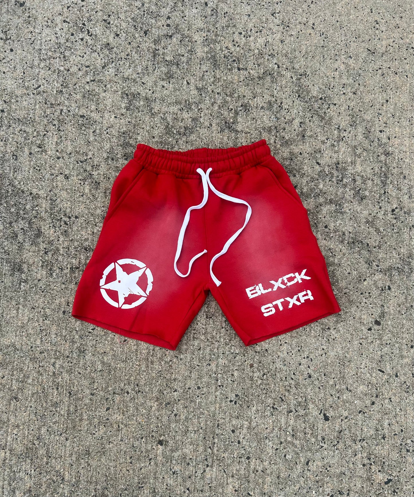 Blxckstxr “STATEMENT X PAIN AND GAIN EXCLUSIVE” Shorts Fire Red