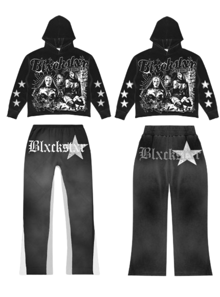 Blxckstxr "Sweatsuit" Black Couple Sets