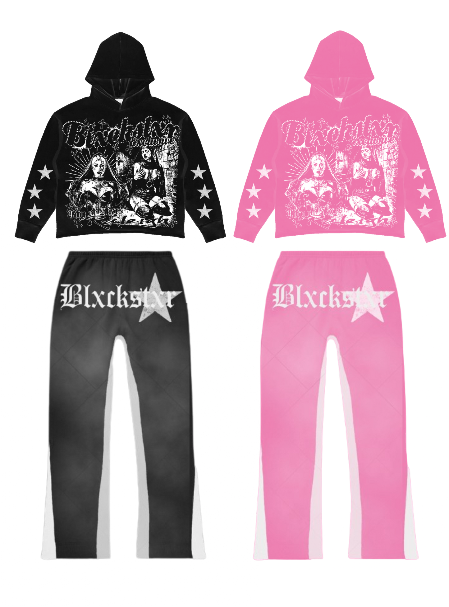 Blxckstxr "Black & Pink Star" Set