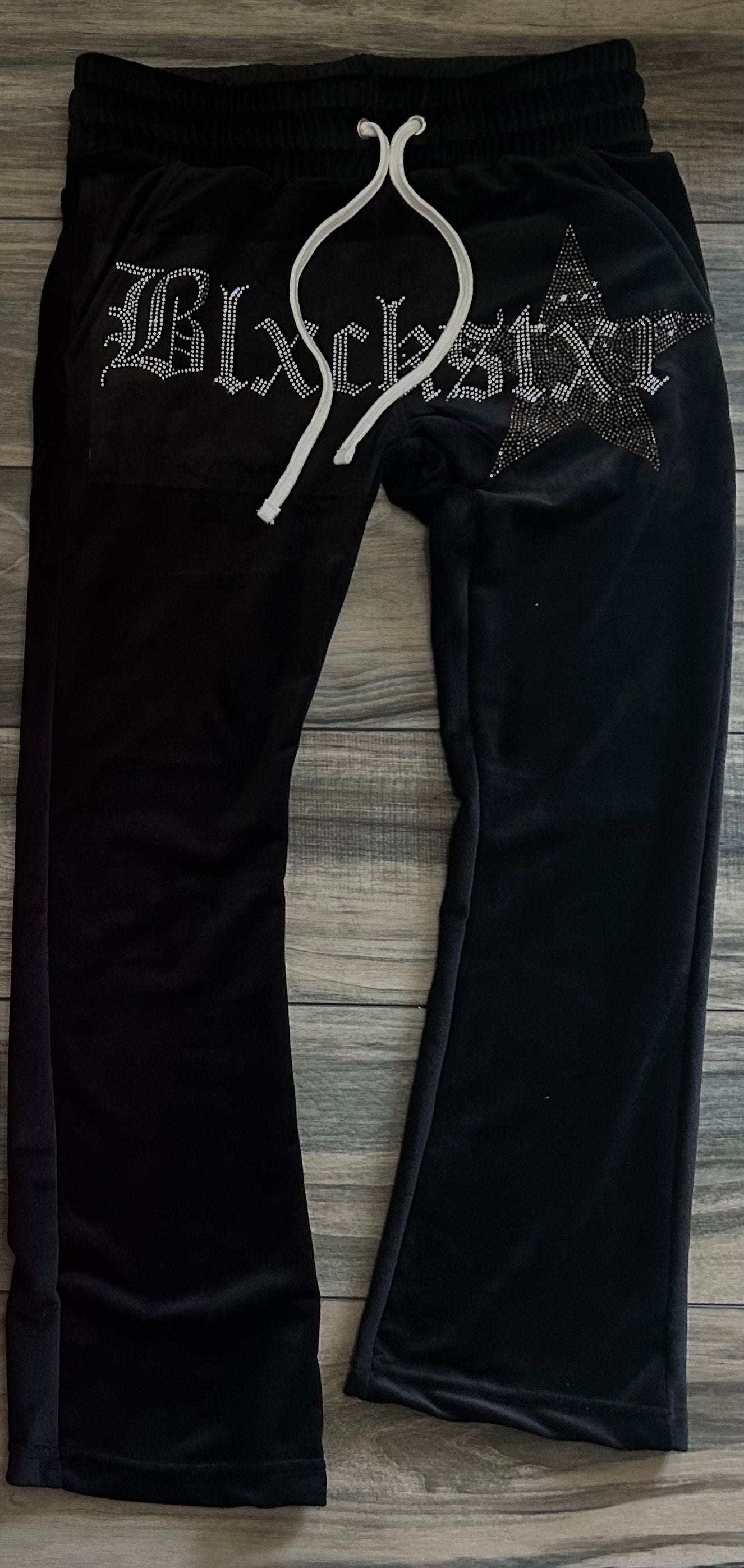 Blxckstxr "Velour Black Star" Leggings