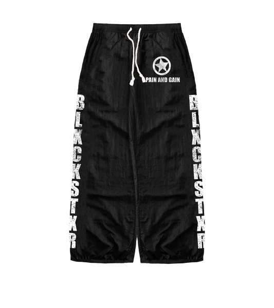 Blxckstxr "PAIN AND GAIN" Nylon Pants
